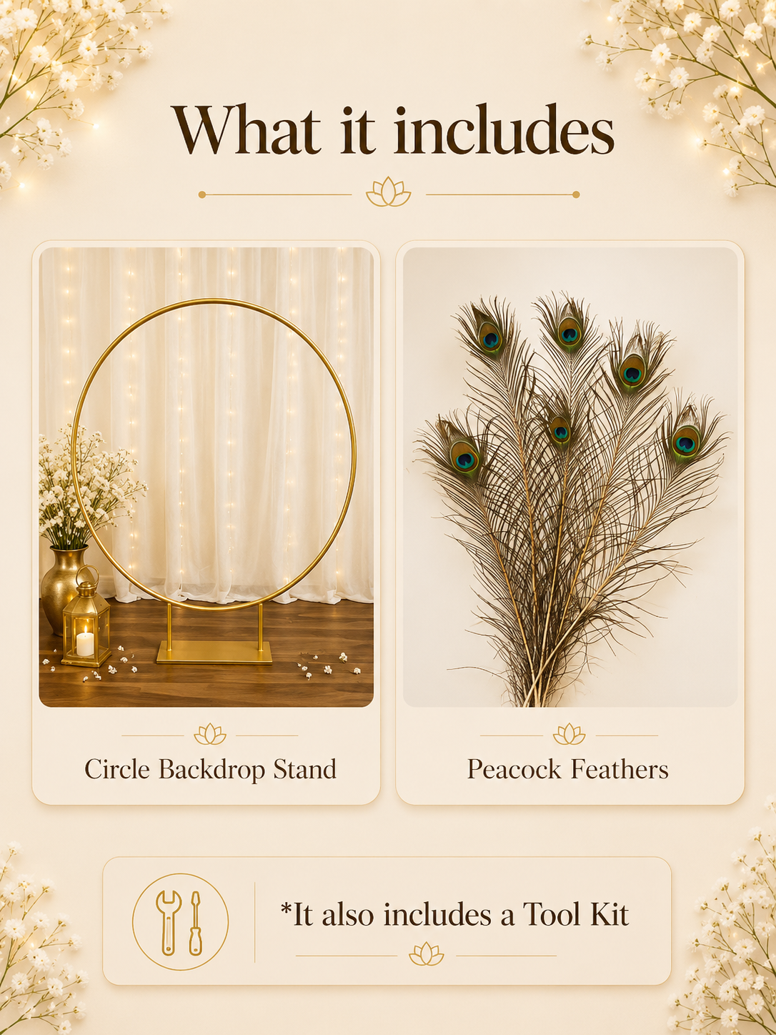 Peacock Circle Decor Set