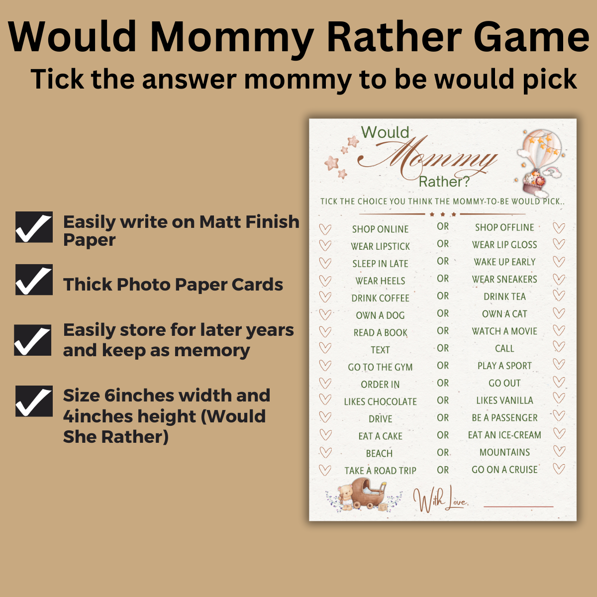 Would Mommy Rather- Boho Theme