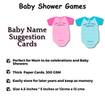 Name Suggestion Cards (Romper Shape, Blue and Pink) - The Decor Cycle