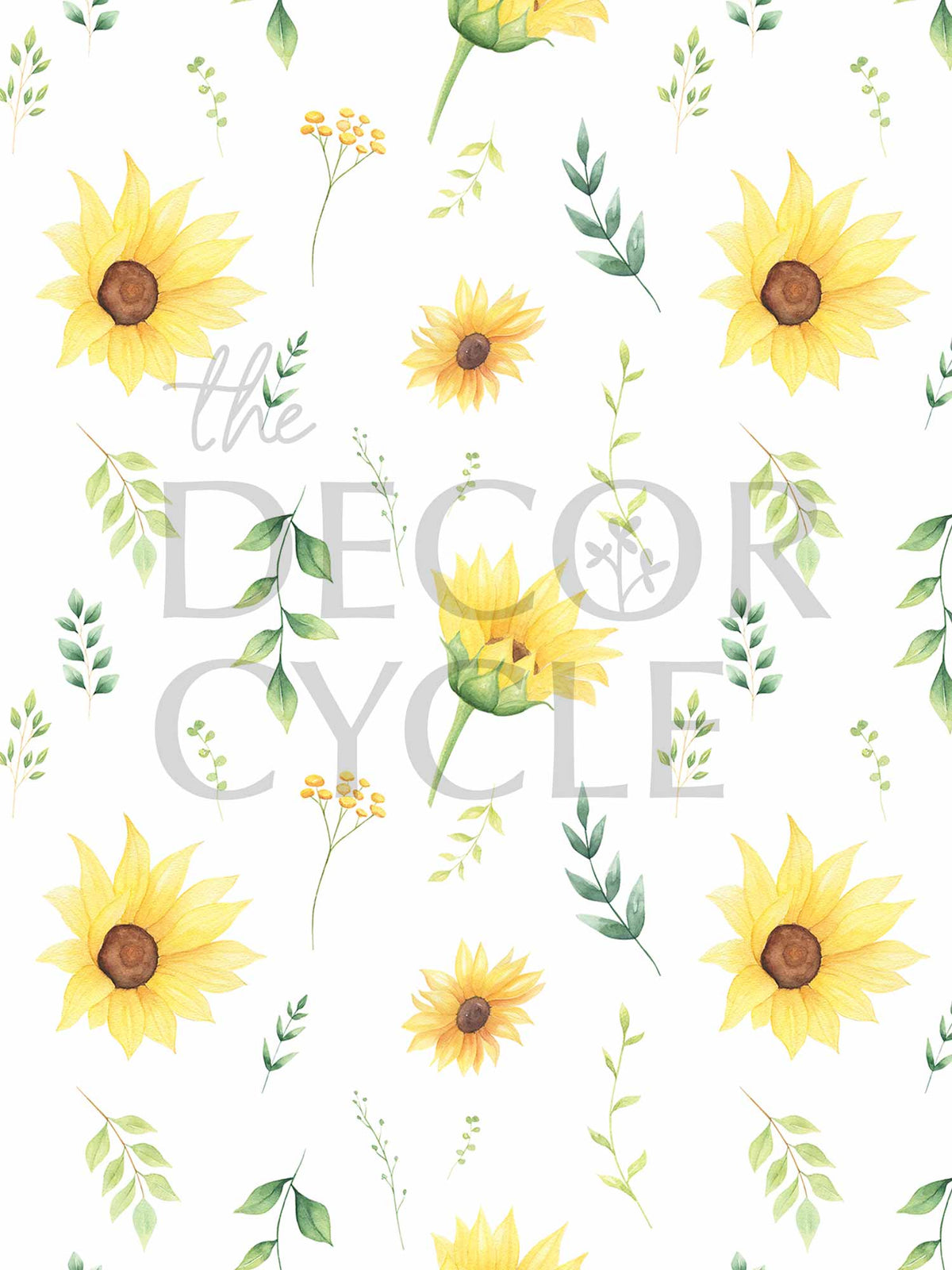 Sunflower Print Floor Covering - The Decor Cycle