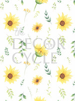 Sunflower Print Floor Covering - The Decor Cycle