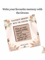 Favorite Memories with Groom, Boho Theme - The Decor Cycle