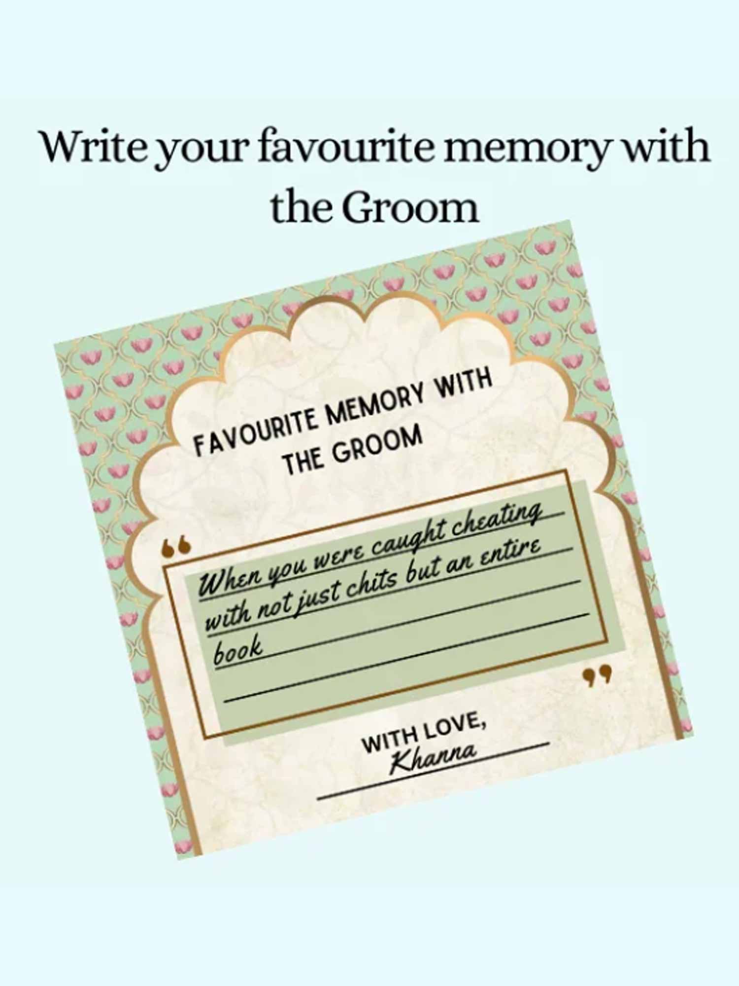 Favorite Memories with Groom - The Decor Cycle