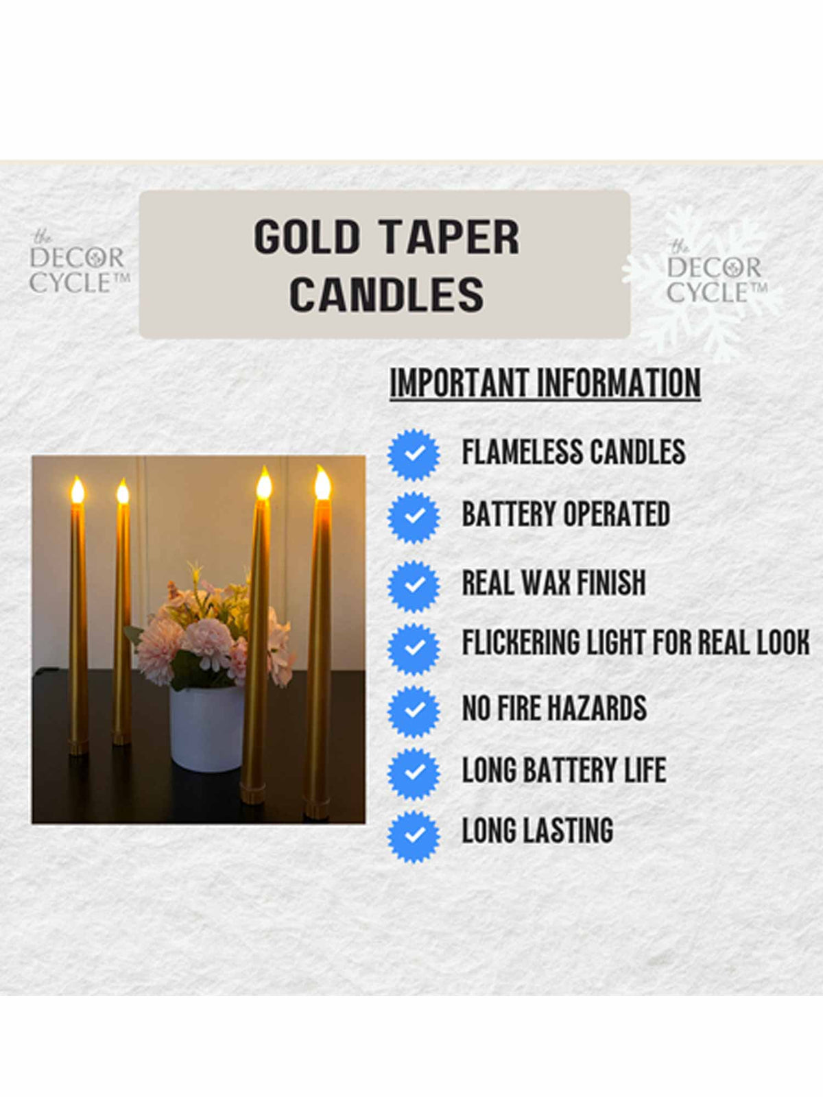Gold Taper Candles