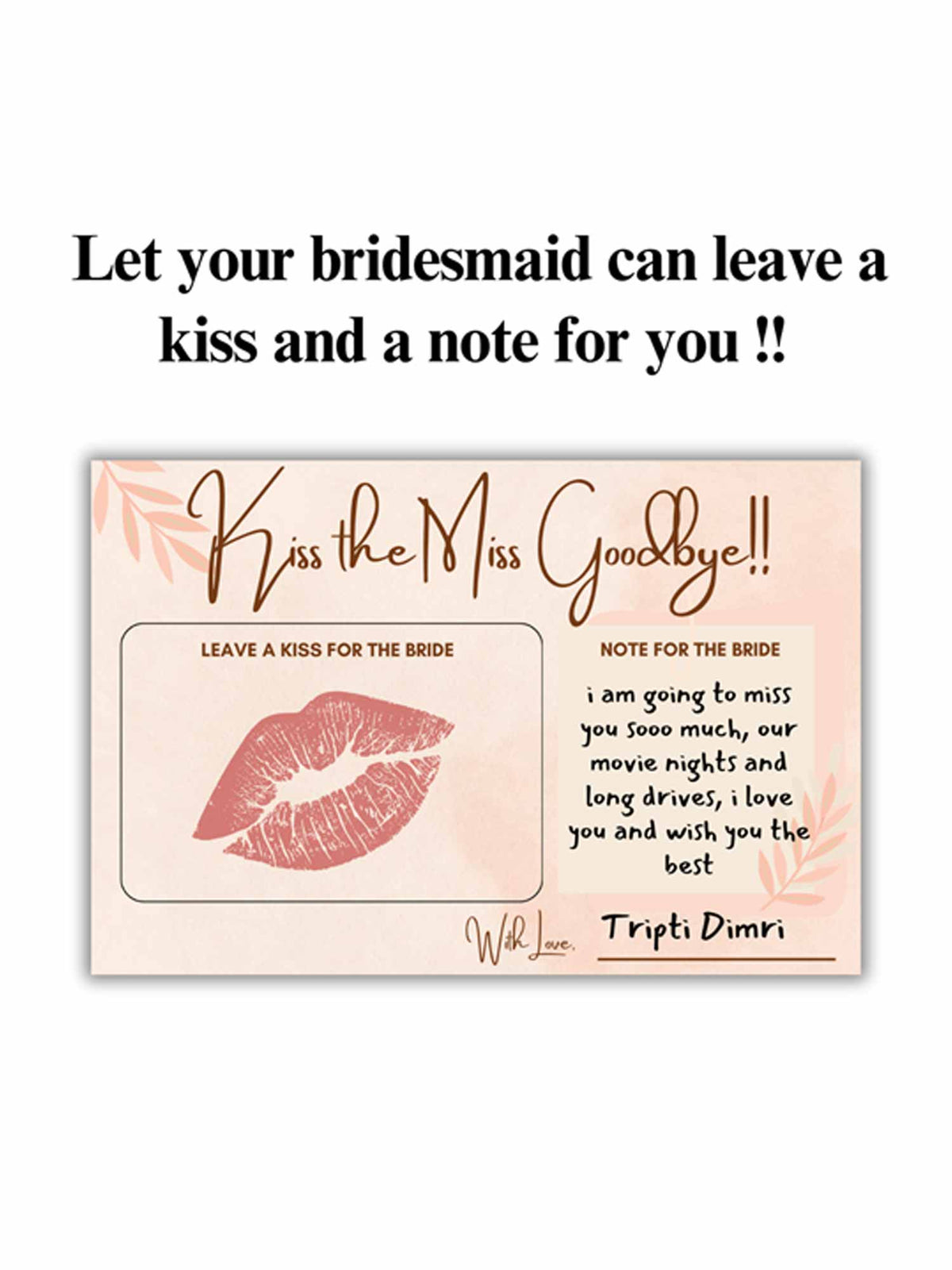 Kiss the Miss Goodbye Cards - The Decor Cycle
