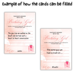 Favorite Memory with the Birthday Girl Cards