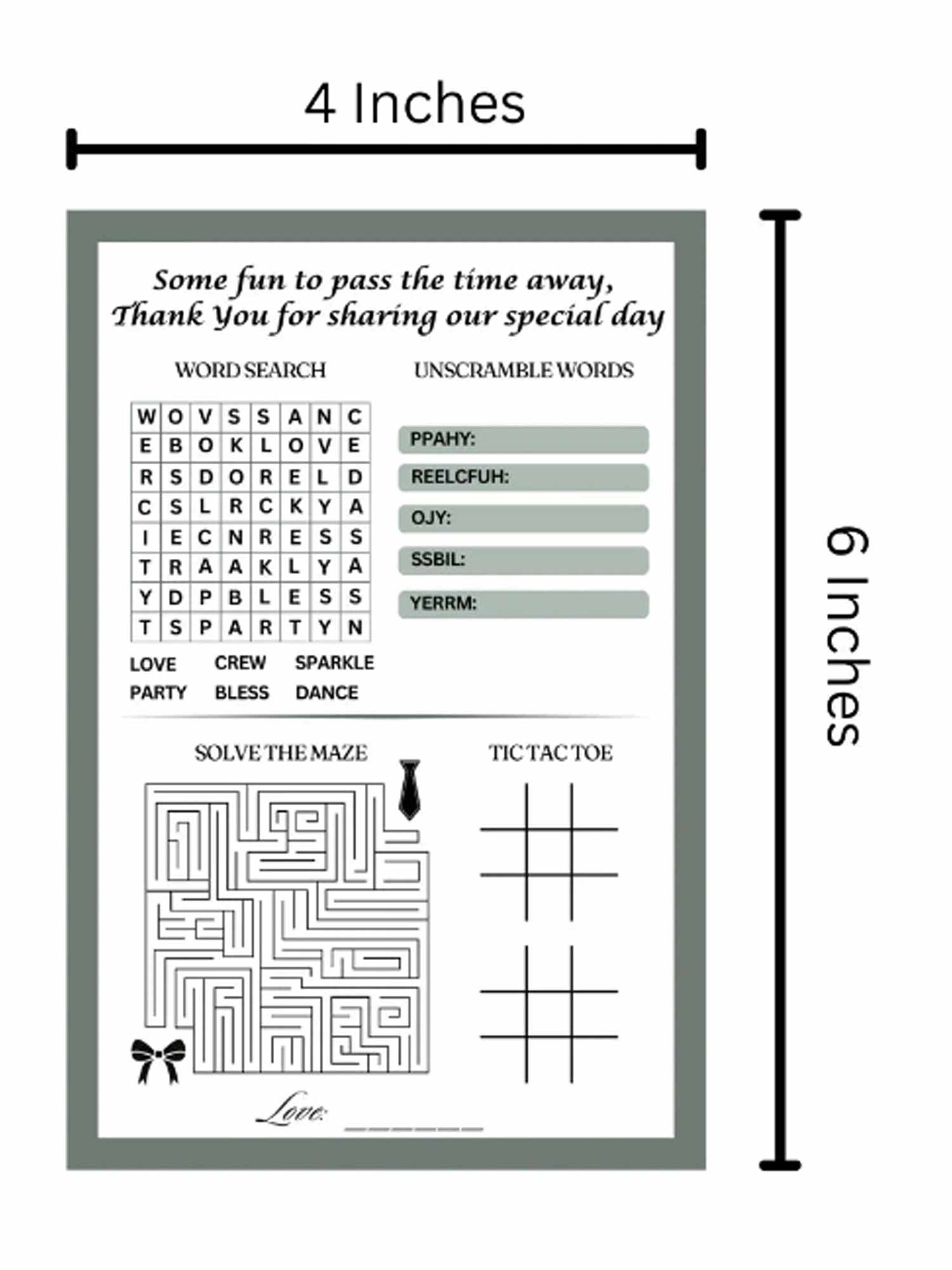 Puzzle Cards for all Events - The Decor Cycle