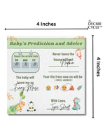 Safari Theme Baby Shower Prediction and Advice Cards - The Decor Cycle