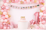 Baby First Birthday Photo Banner – Monthly Milestone Garland (0–12 Months)