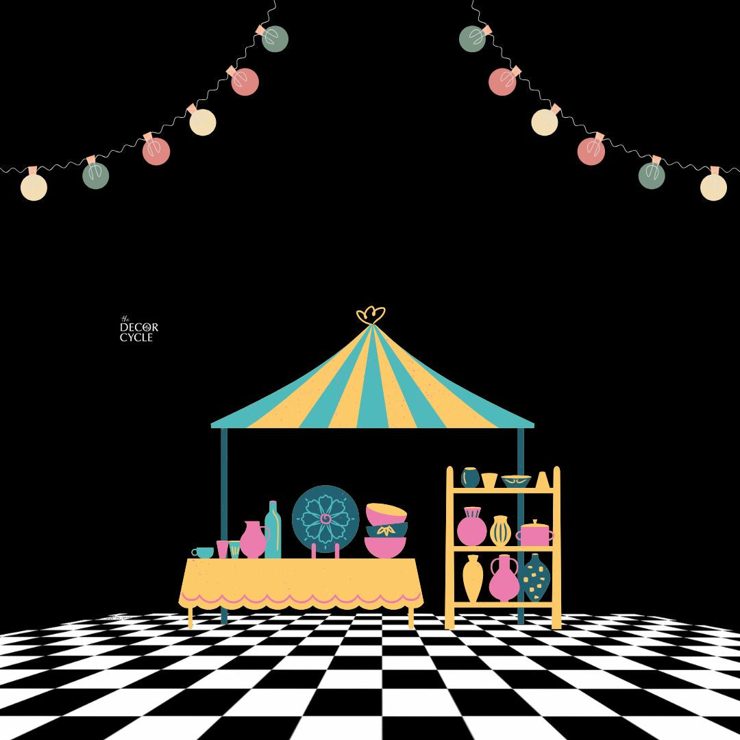 White & Black Straight Checks Flex - The Decor Cycle