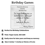 Favorite Memory with the Birthday Boy Cards