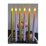 Pink and Gold Tapered Candles