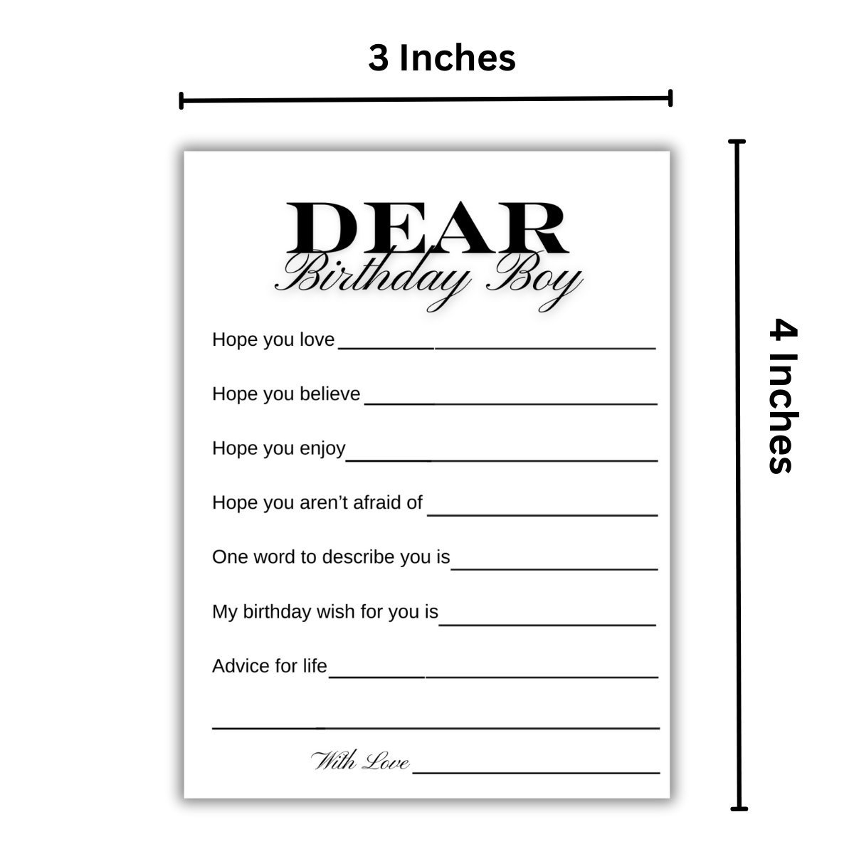 Dear Birthday Boy Cards