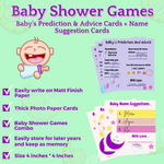 Baby Name Suggestion and Baby Prediction and Advice Cards - The Decor Cycle