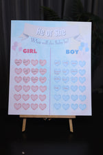 What will it be, Girl or Boy? Board (Hearts)