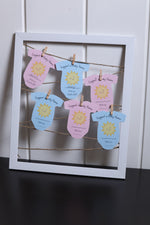 Name Suggestion Cards (Romper Shape, Blue and Pink)