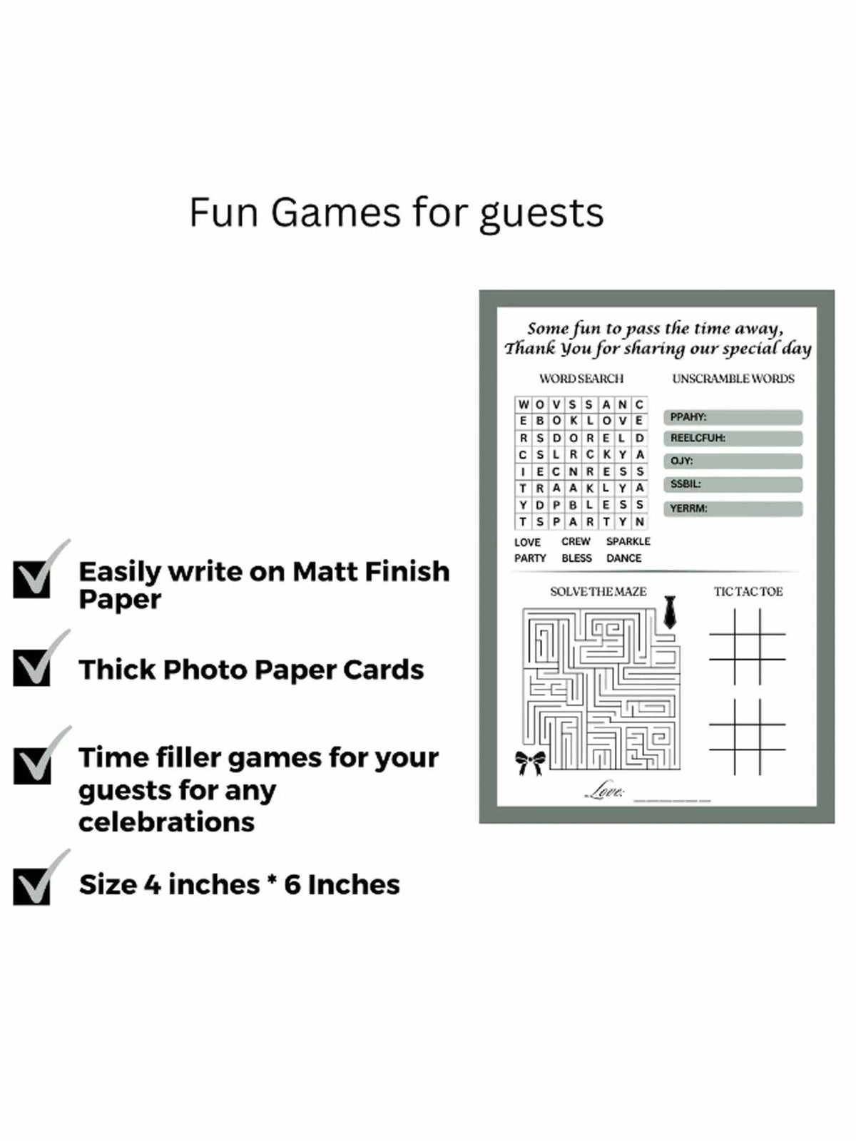 Puzzle Cards for all Events - The Decor Cycle