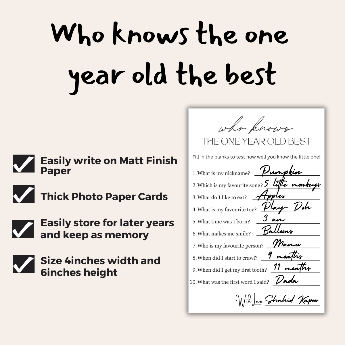 Who knows the one year old the best - The Decor Cycle