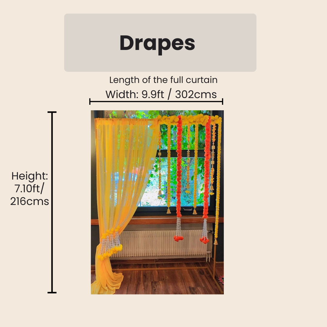 Yellow Drape Georgette Material