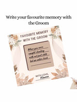 Favorite Memories with Groom, Boho Theme - The Decor Cycle