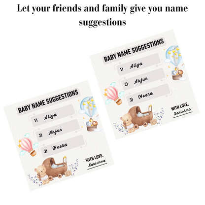 Baby Name Suggestions, Teddy and para Theme
