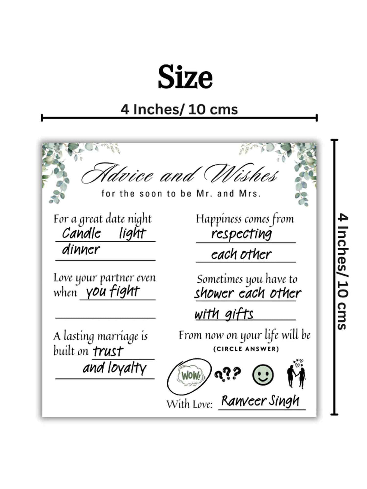 Advice and wishes for the couple to make your Wedding - The Decor Cycle