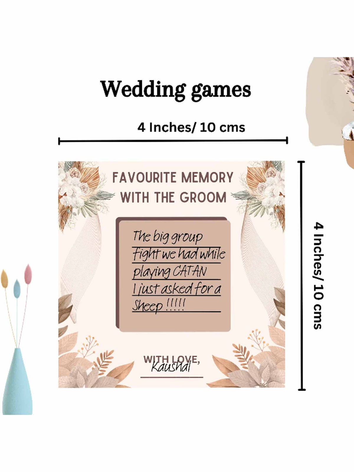 Favorite Memories with Groom, Boho Theme - The Decor Cycle