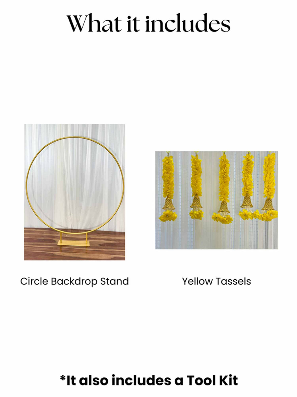 Yellow Tassels Circle Decor Set - The Decor Cycle