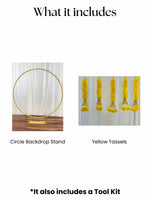 Yellow Tassels Circle Decor Set - The Decor Cycle