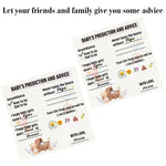 Baby's Prediction and Advice Cards, Teddy Bear Para Theme - The Decor Cycle