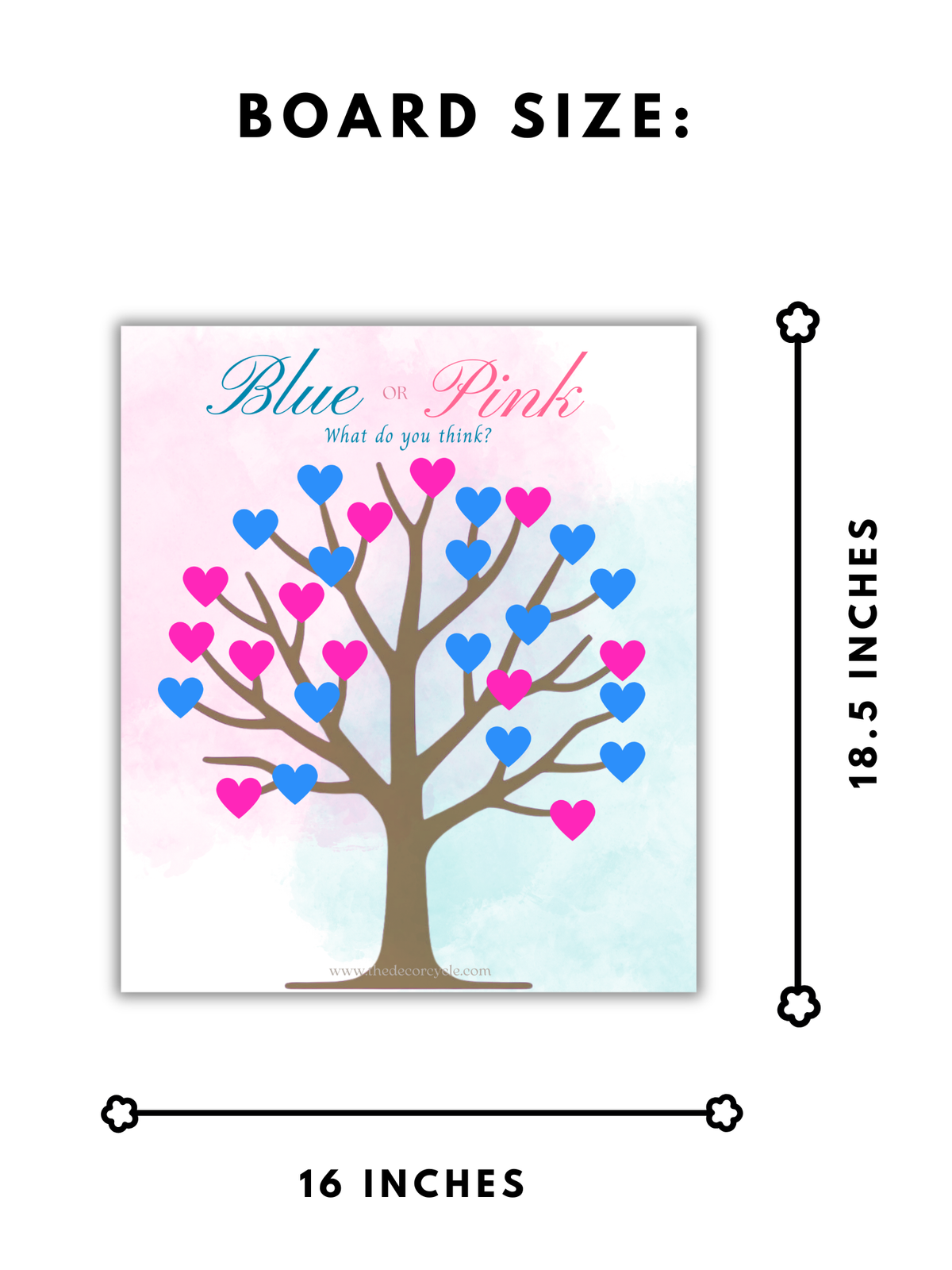 Blue or Pink Tree Board