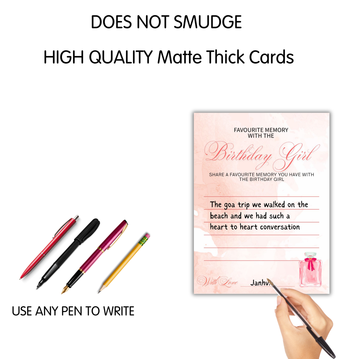 Favorite Memory with the Birthday Girl Cards