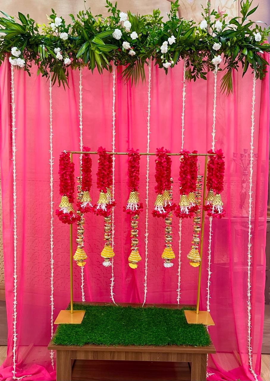 2 Backdrop Frames (Rectangle and Pooja Backdrop Combo) - The Decor Cycle