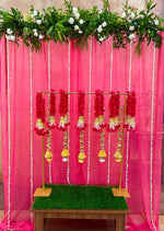 2 Backdrop Frames (Rectangle and Pooja Backdrop Combo) - The Decor Cycle
