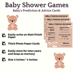 Baby's Prediction and Advice Cards, Teddy Bear Theme - The Decor Cycle