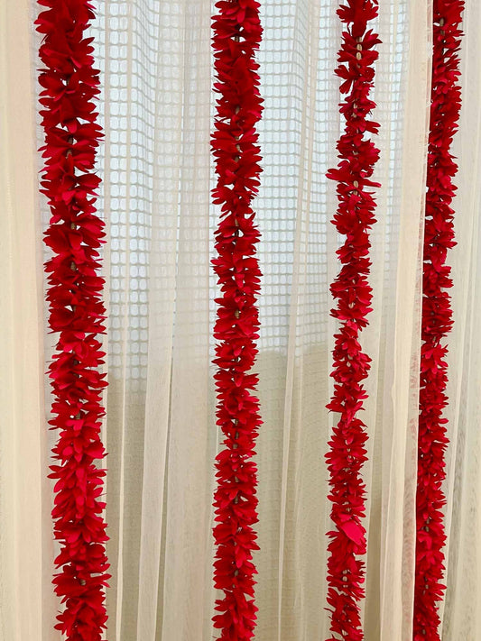 Dark Pink Floral Tassels - The Decor Cycle