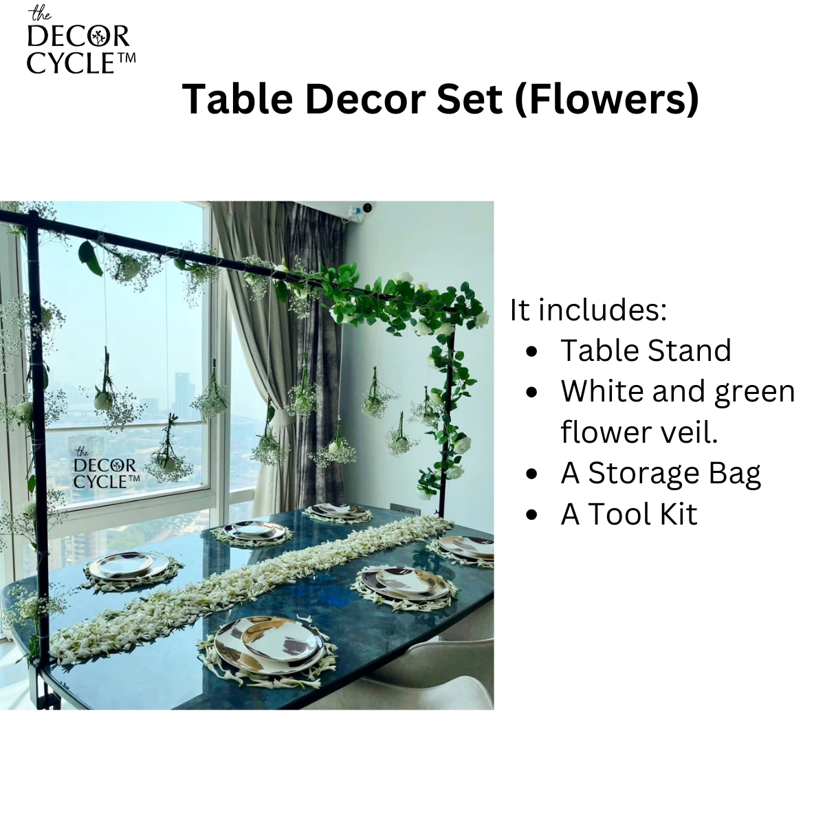 Table Decor Set (Flowers) - The Decor Cycle