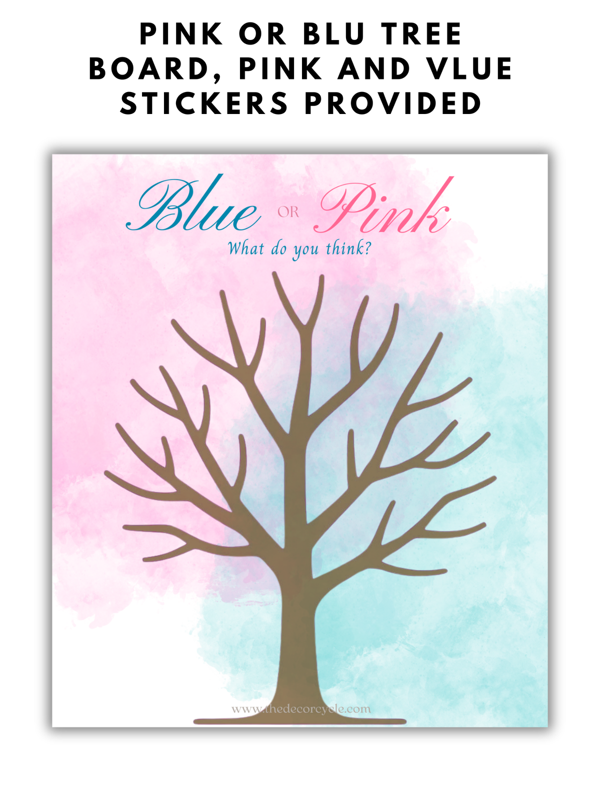 Blue or Pink Tree Board