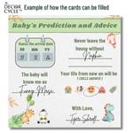 Safari Theme Baby Shower Prediction and Advice Cards
