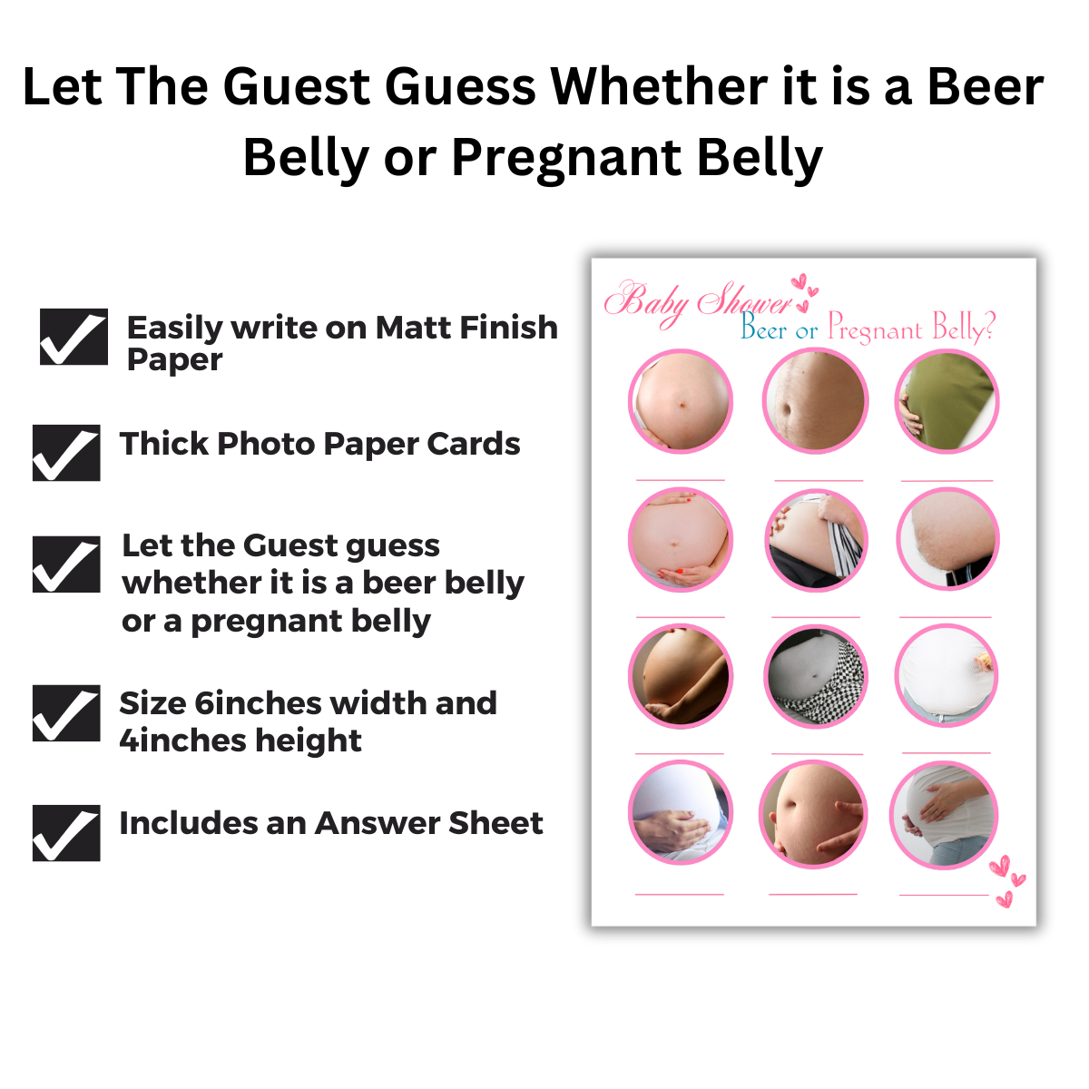 Guess Whether it is a Beer Belly or Pregnant Belly