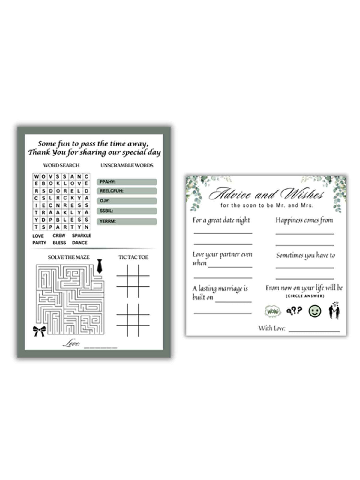 Wedding Games Combo - The Decor Cycle