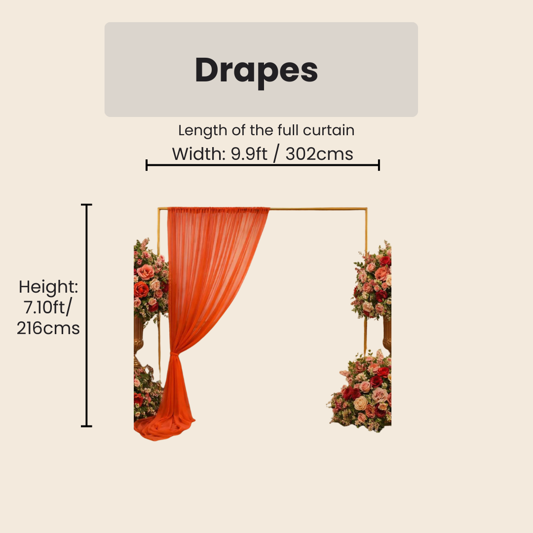 Red Drape Georgette Material