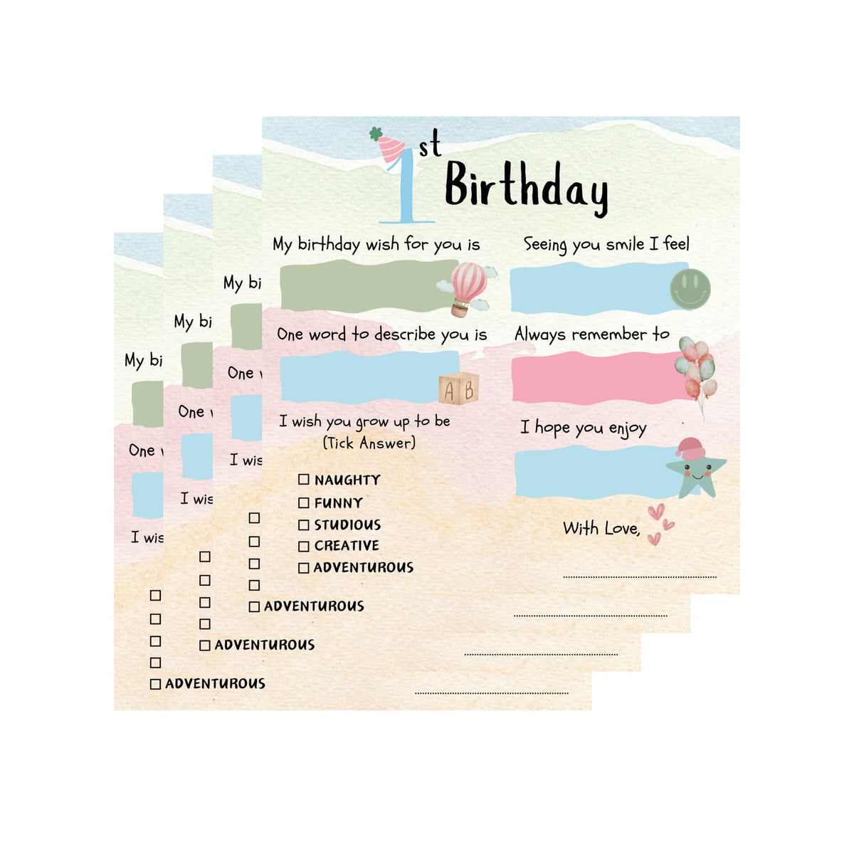 First Birthday Cards - The Decor Cycle
