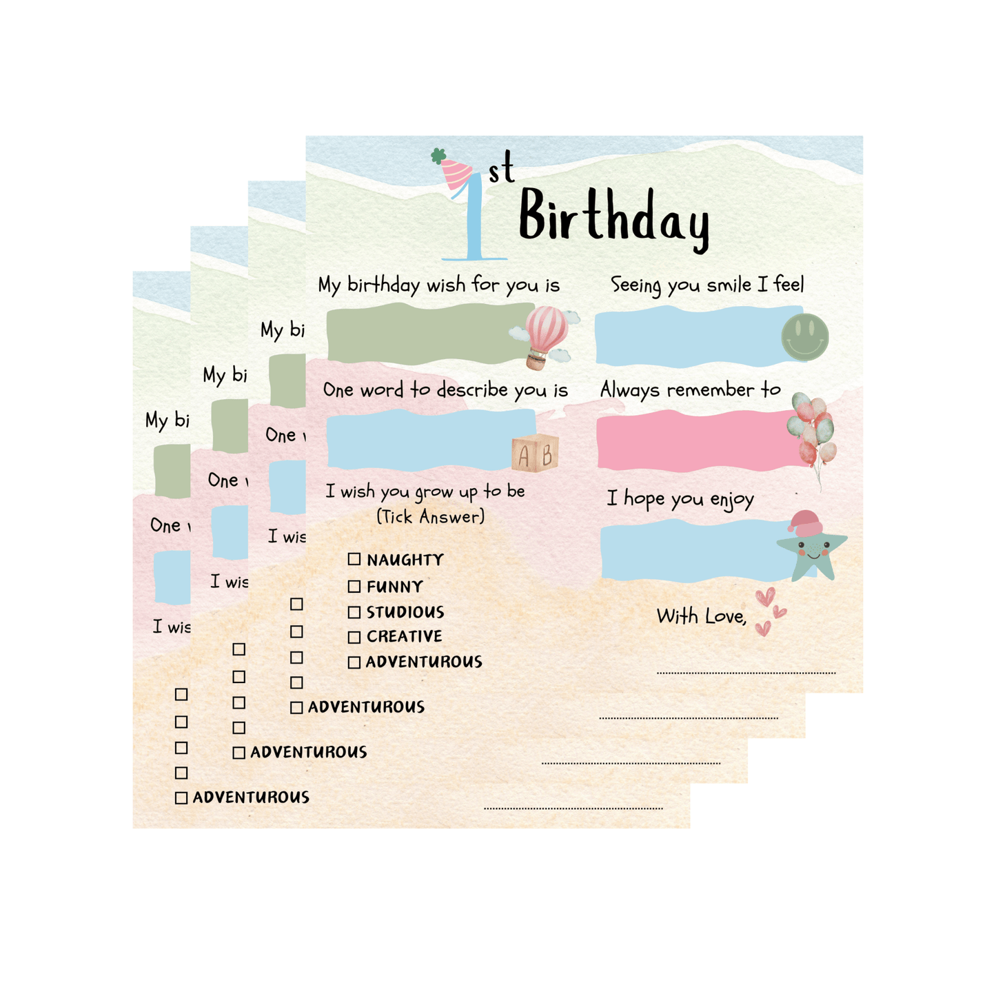 First Birthday Cards