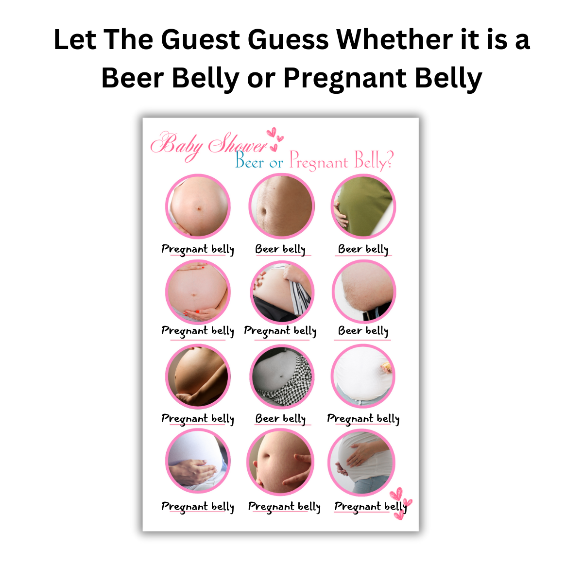 Guess Whether it is a Beer Belly or Pregnant Belly
