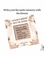 Favorite Memories with Bride and Groom, Boho Theme - The Decor Cycle