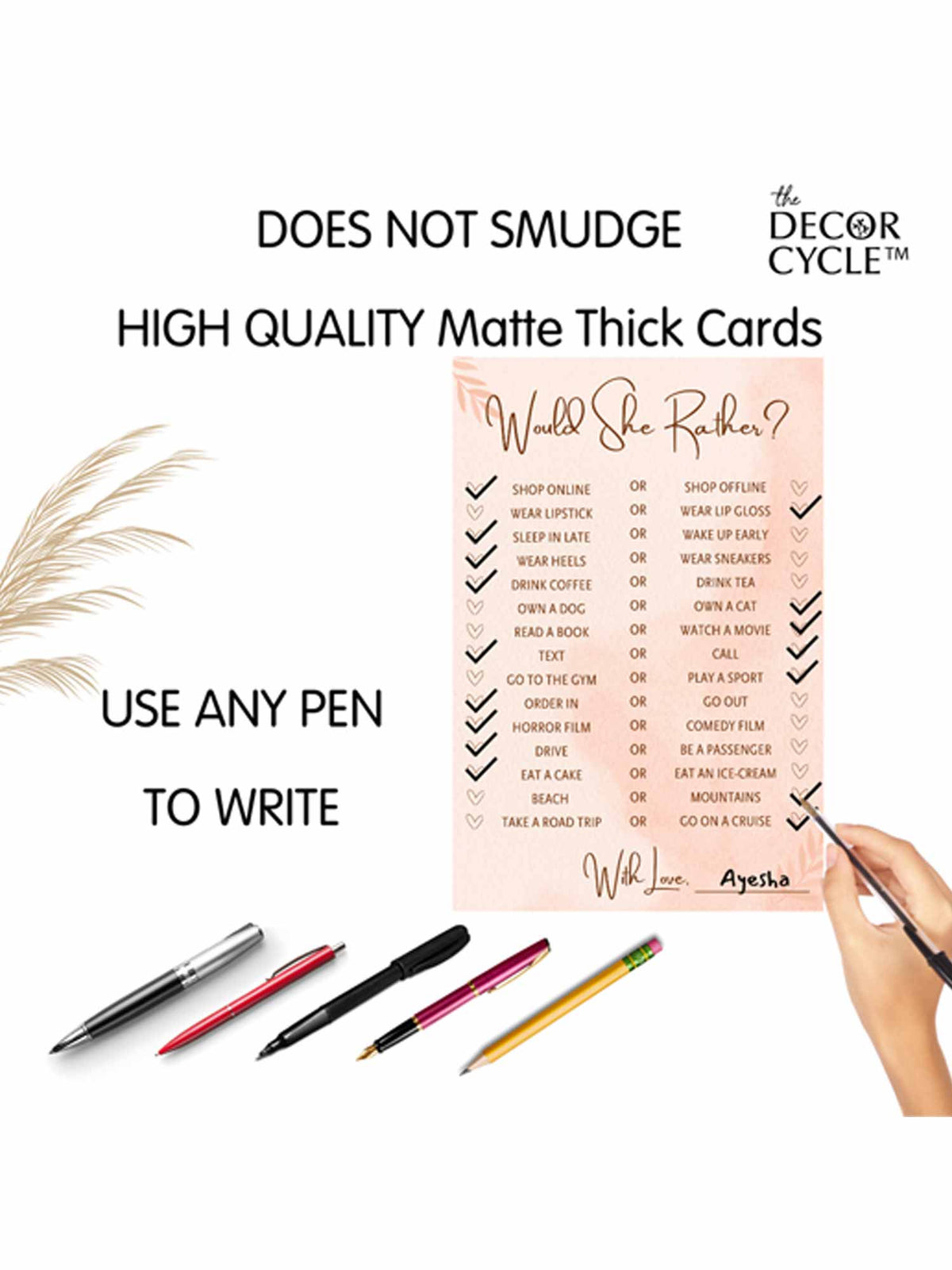 Would She Rather Cards - The Decor Cycle