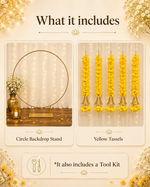 Yellow Tassels Circle Decor Set