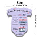 Baby Shower Cards (Romper Shape, Purple)