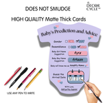 Baby Shower Cards (Romper Shape, Purple)